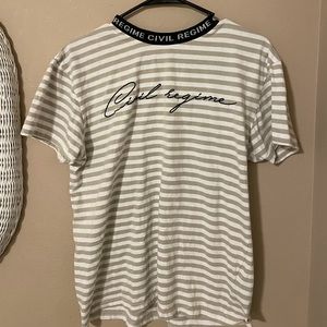 Stripped cream shirt